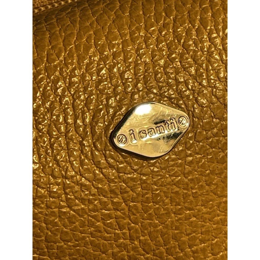 Isanti Made In Italy genuine leather weekender travel bag vintage - Picture 5 of 12